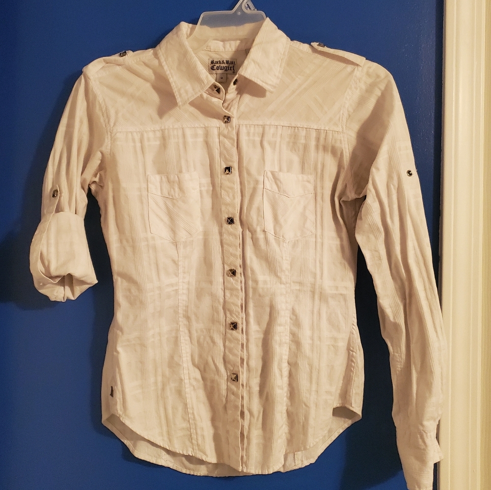 Embellished Button Down Snaps R&R Cowgirl - image 2